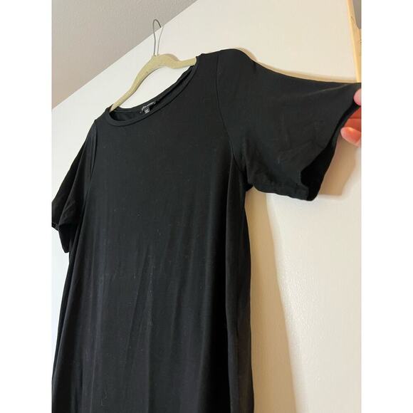 Eileen Fisher Black Short Sleeve Side Slit Tunic Sz M - Picture 2 of 7